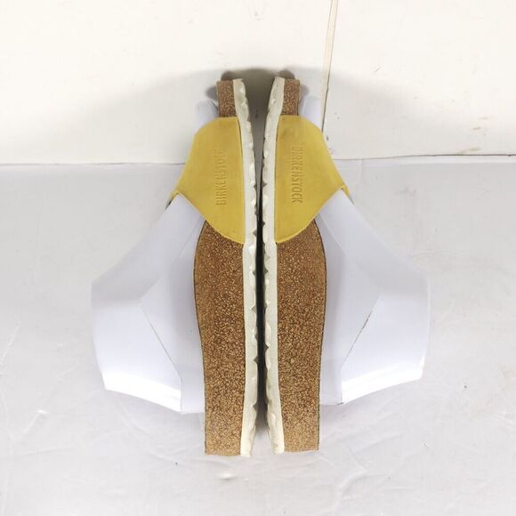Birkenstock Women's Madrid Big Buckle EU 38 US 7 Yellow Nubuck Slide Sandals - Picture 9 of 16